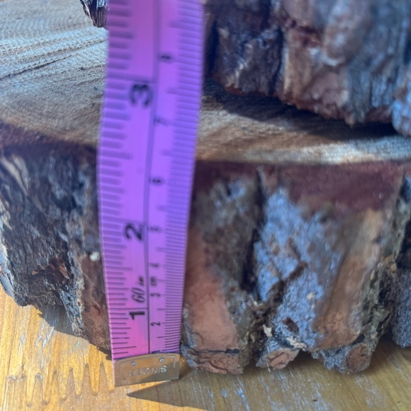 2 Wood Round Slice Decor Set Farmhouse - Picture 4 of 4